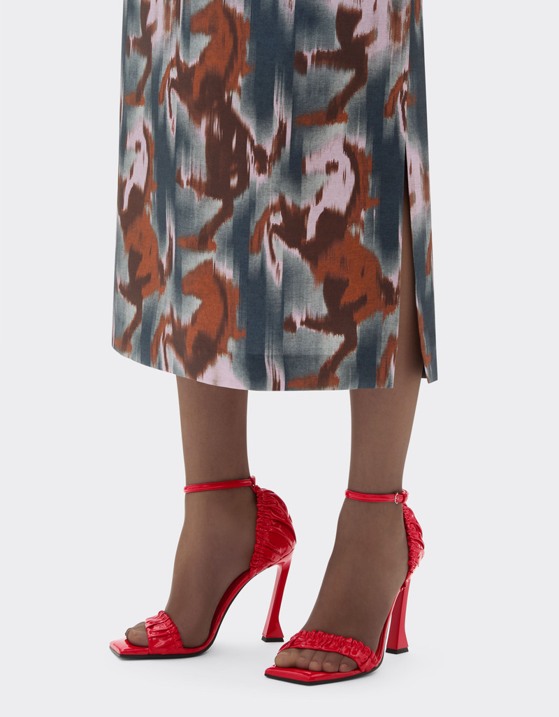 Ferrari Patent leather high heel sandal with strap outlook