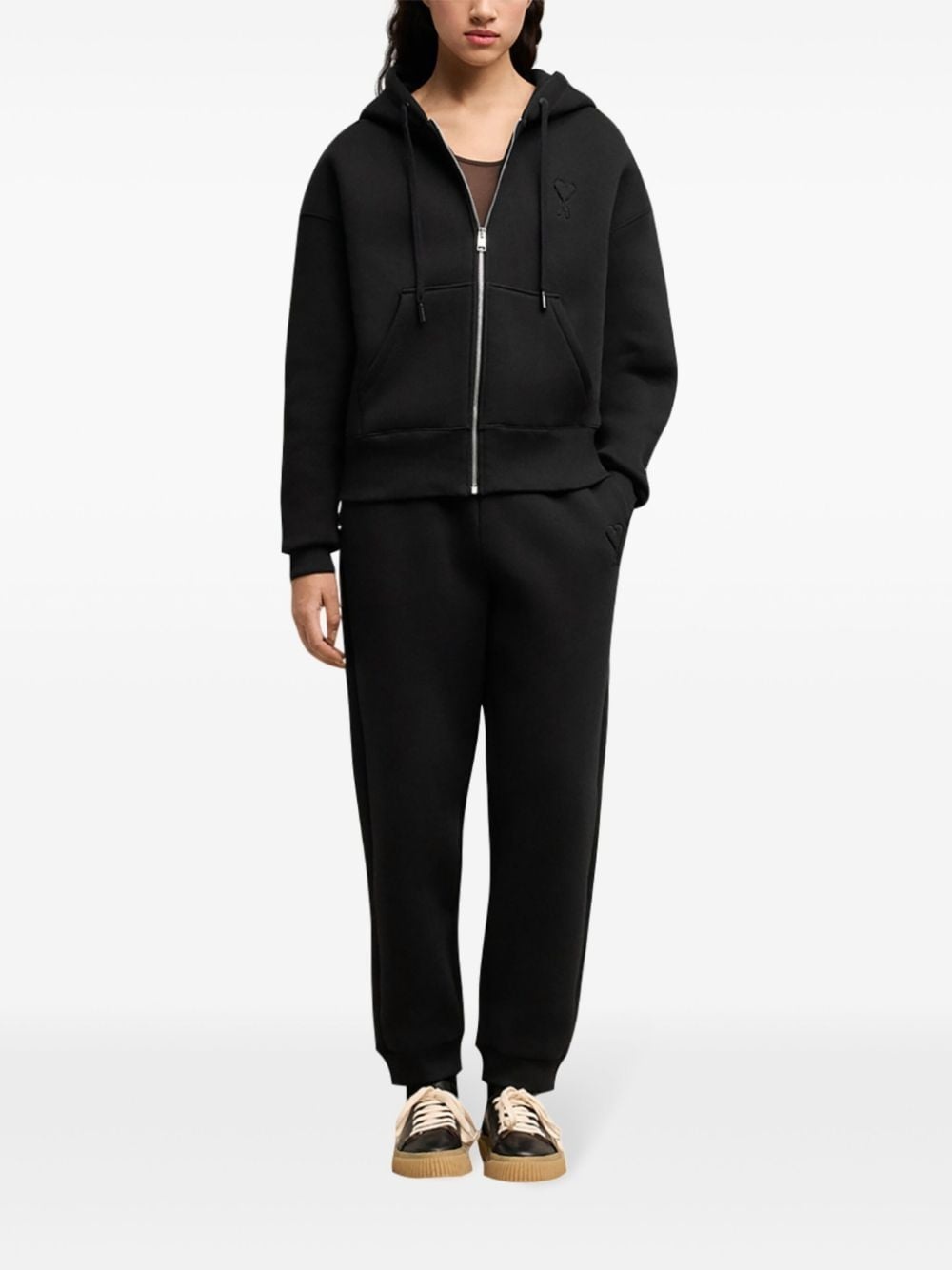 Ami de Coeur zipped cotton hoodie - 2
