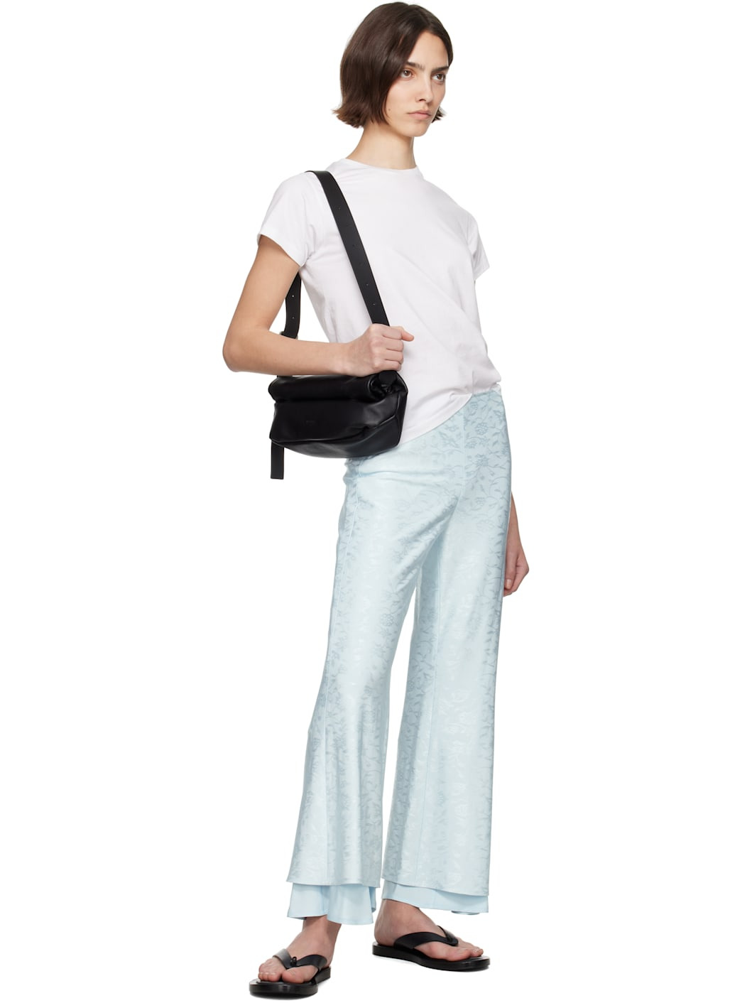 Black Rollup Small Square Belt Bag - 4
