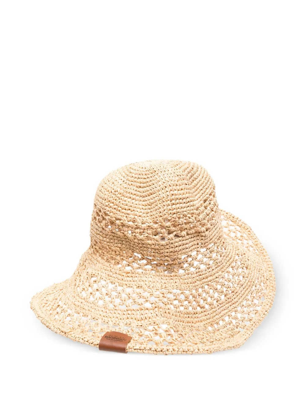 straw knit hat - 1