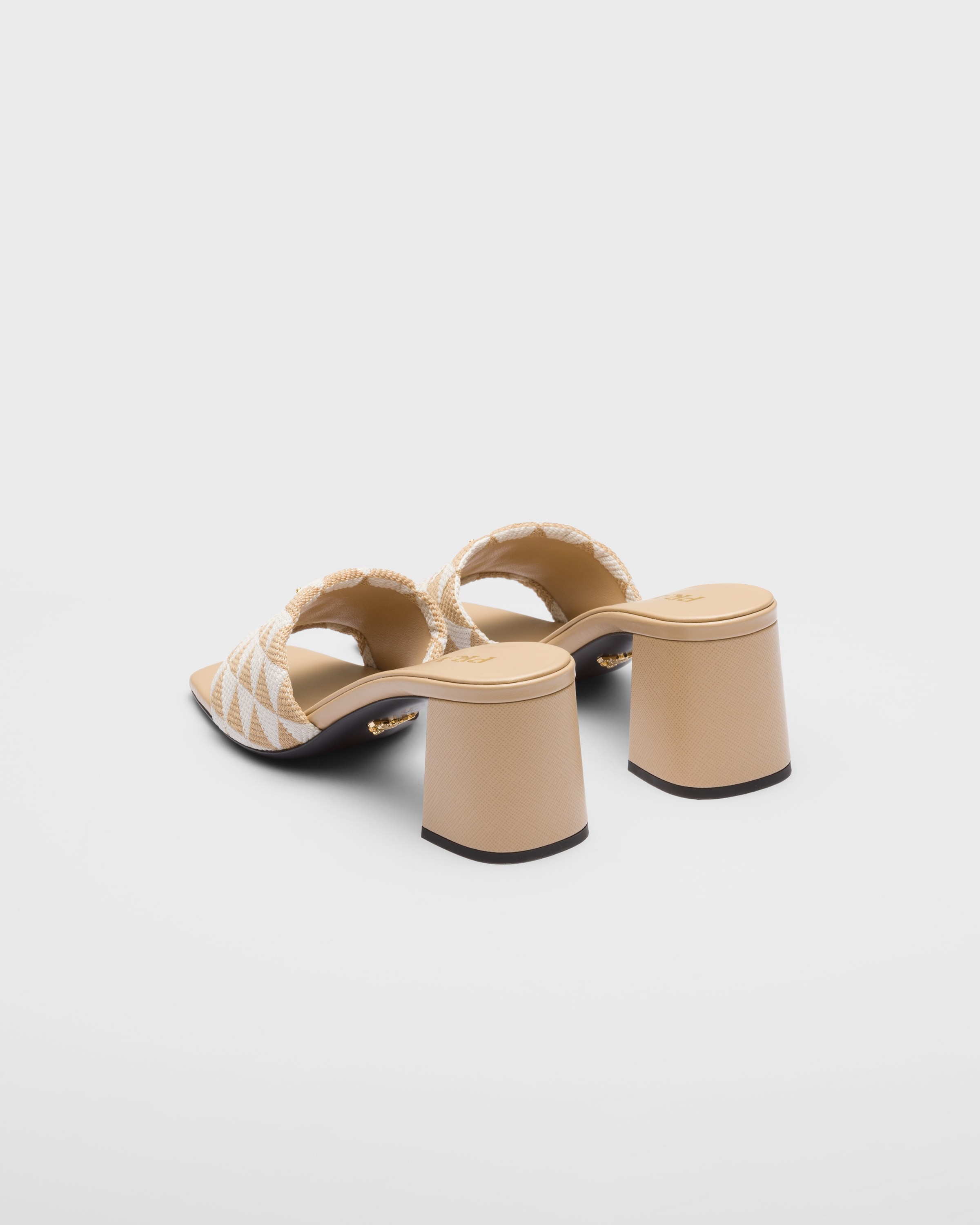 サンダル・ミュール PRADA Embroidered Fabric Mules Prada Embroidered Fabric Slides | Saks Fifth Avenue