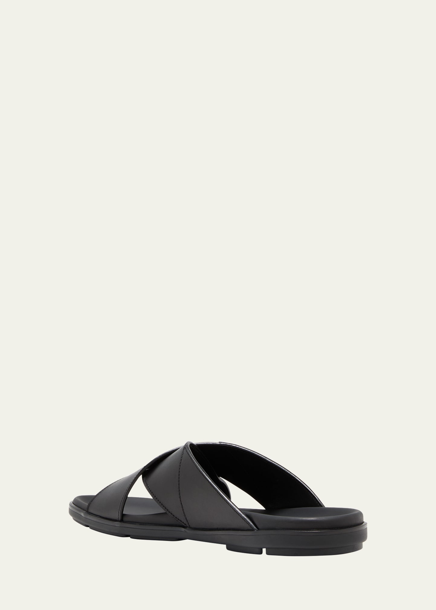 Men's Leather Crisscross Slide Sandals - 4