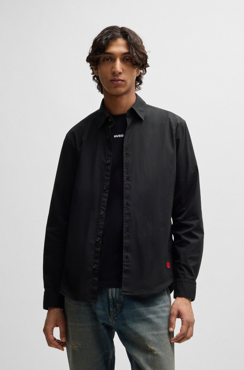 SLIM-FIT SHIRT IN STRETCH-COTTON CANVAS 2