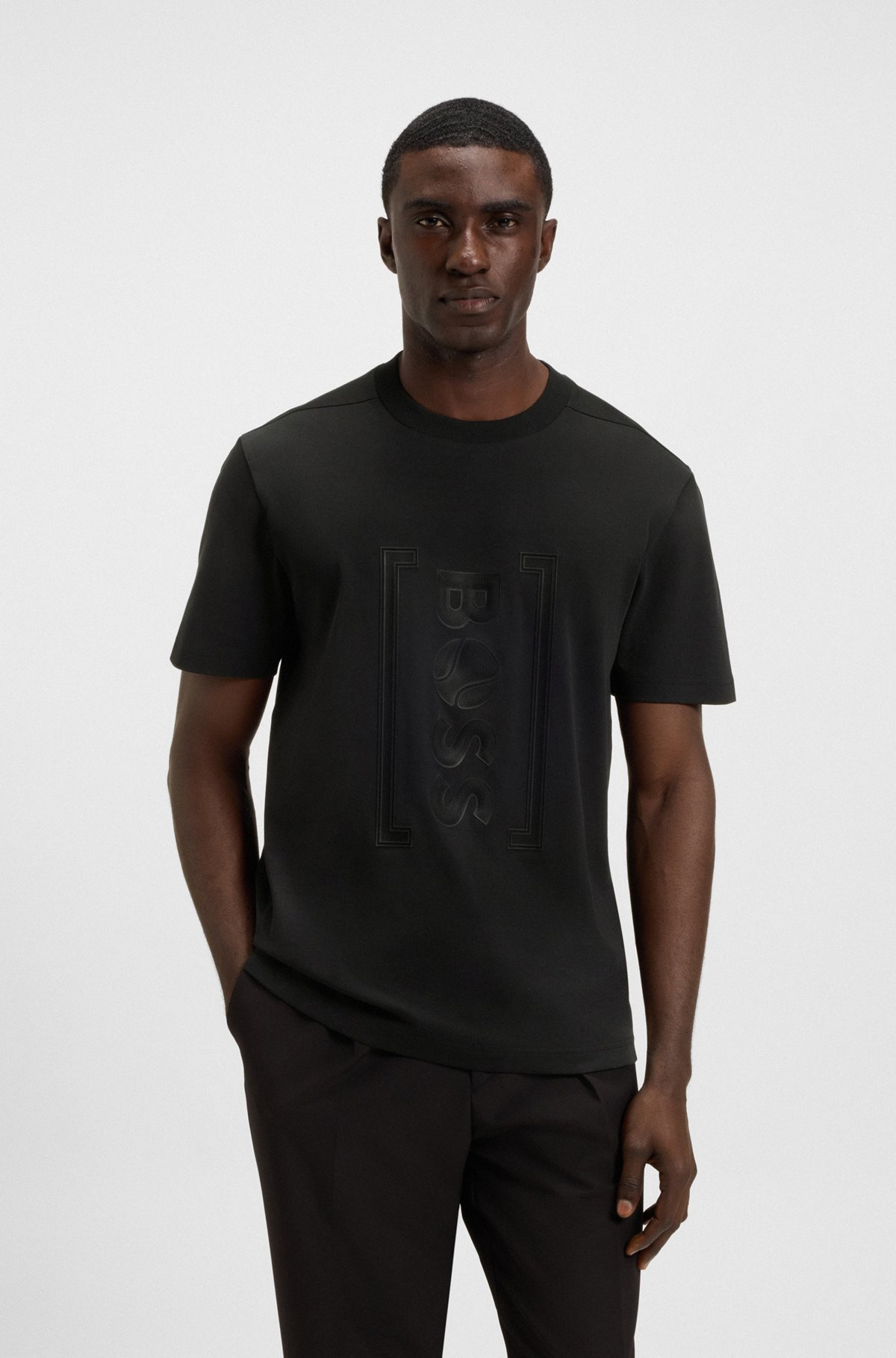 RELAXED-FIT T-SHIRT WITH TENNIS-INSPIRED MESH-PRINT LOGO - 2