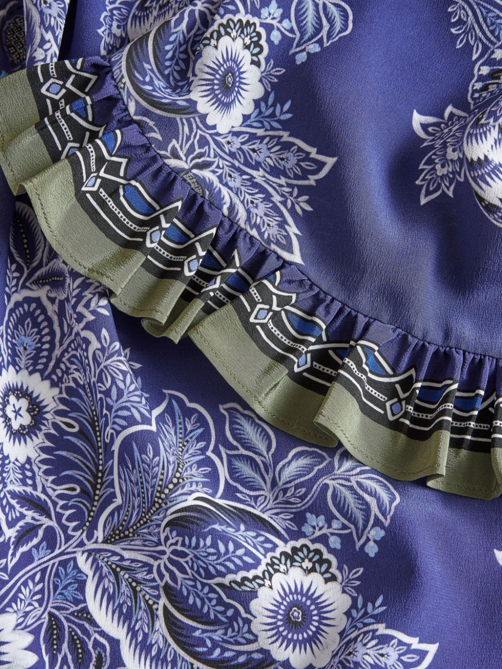 bandana-print maxi silk skirt - 6