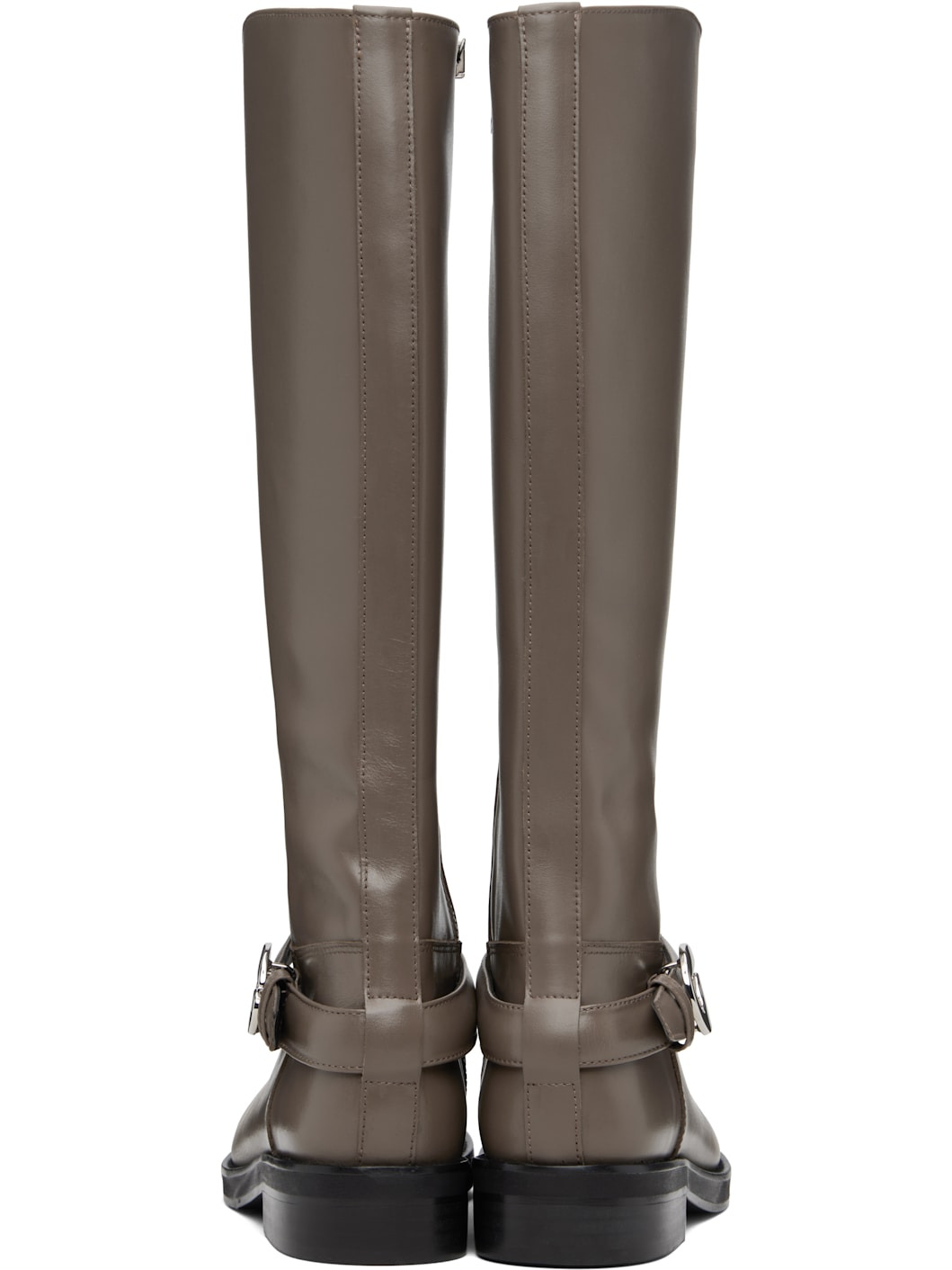 Taupe Belt Cavalier Tall Boots - 2