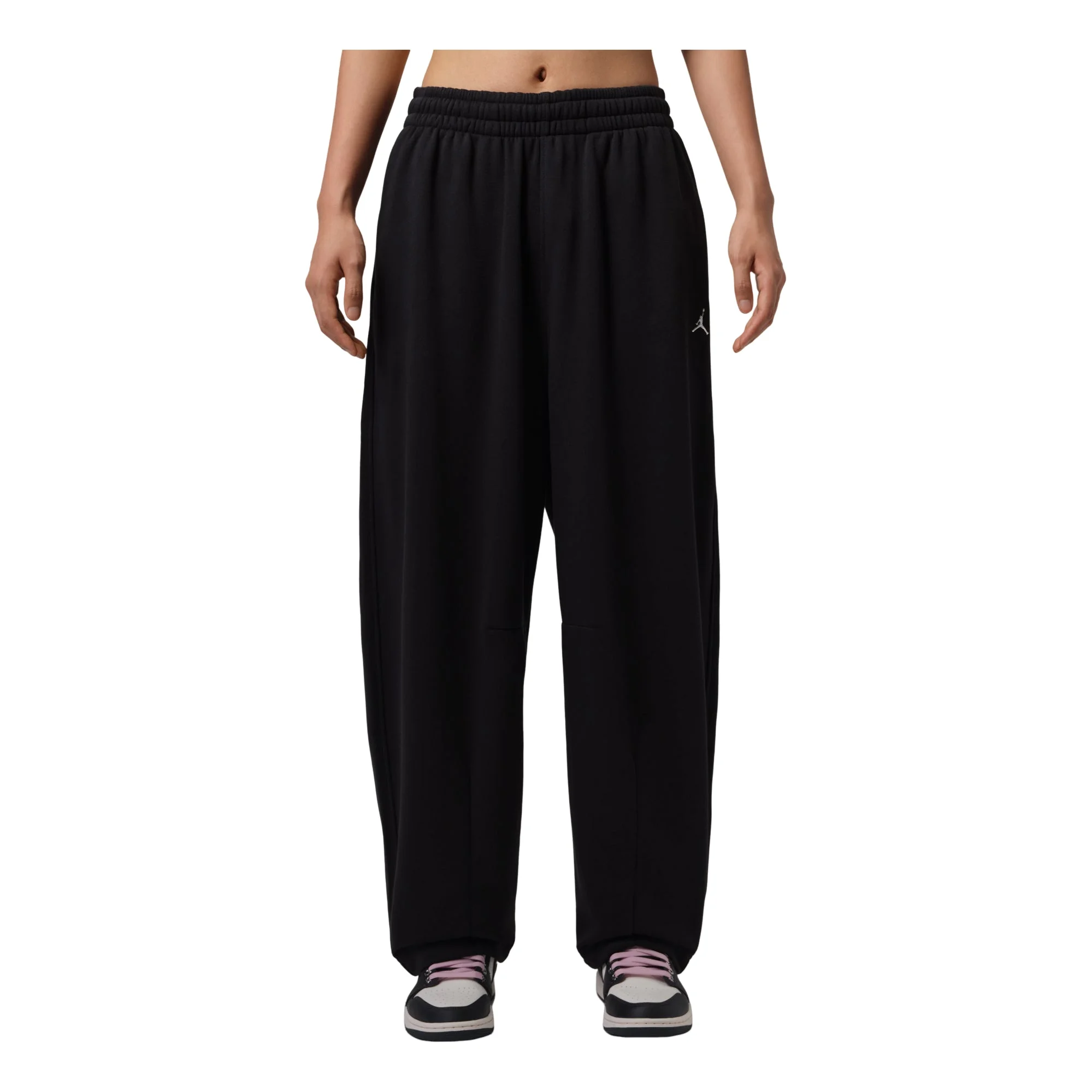(WMNS) Air Jordan Brooklyn Fleece Trousers 'Black' IV7513-010 - 1