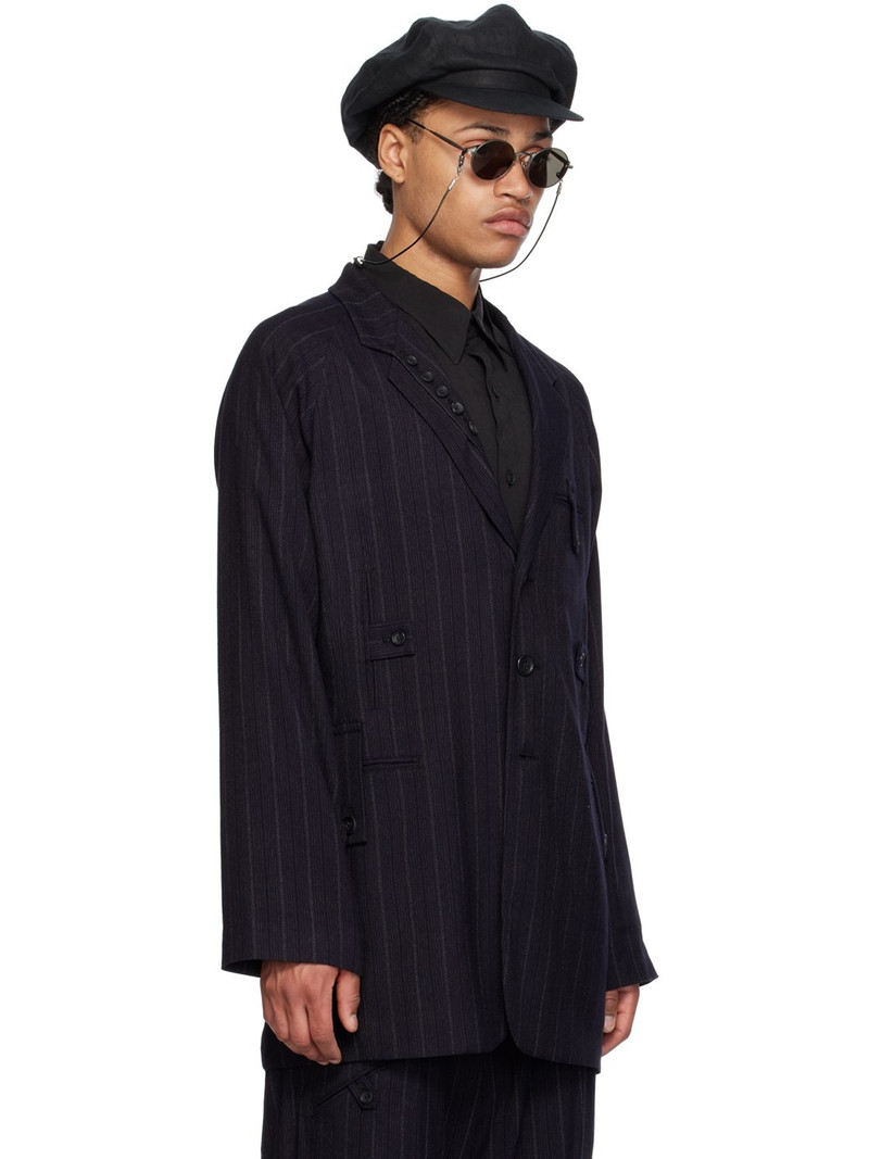 Yohji Yamamoto Black Stripe Blazer outlook