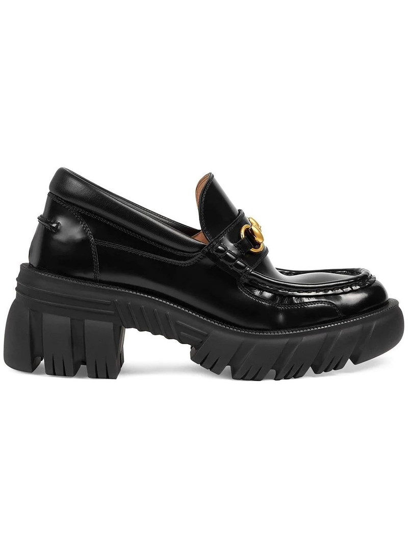Romance horsebit-detailed leather platform loafers - 1