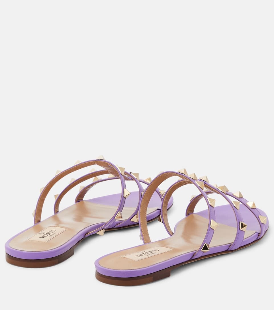 Rockstud leather sandals - 3