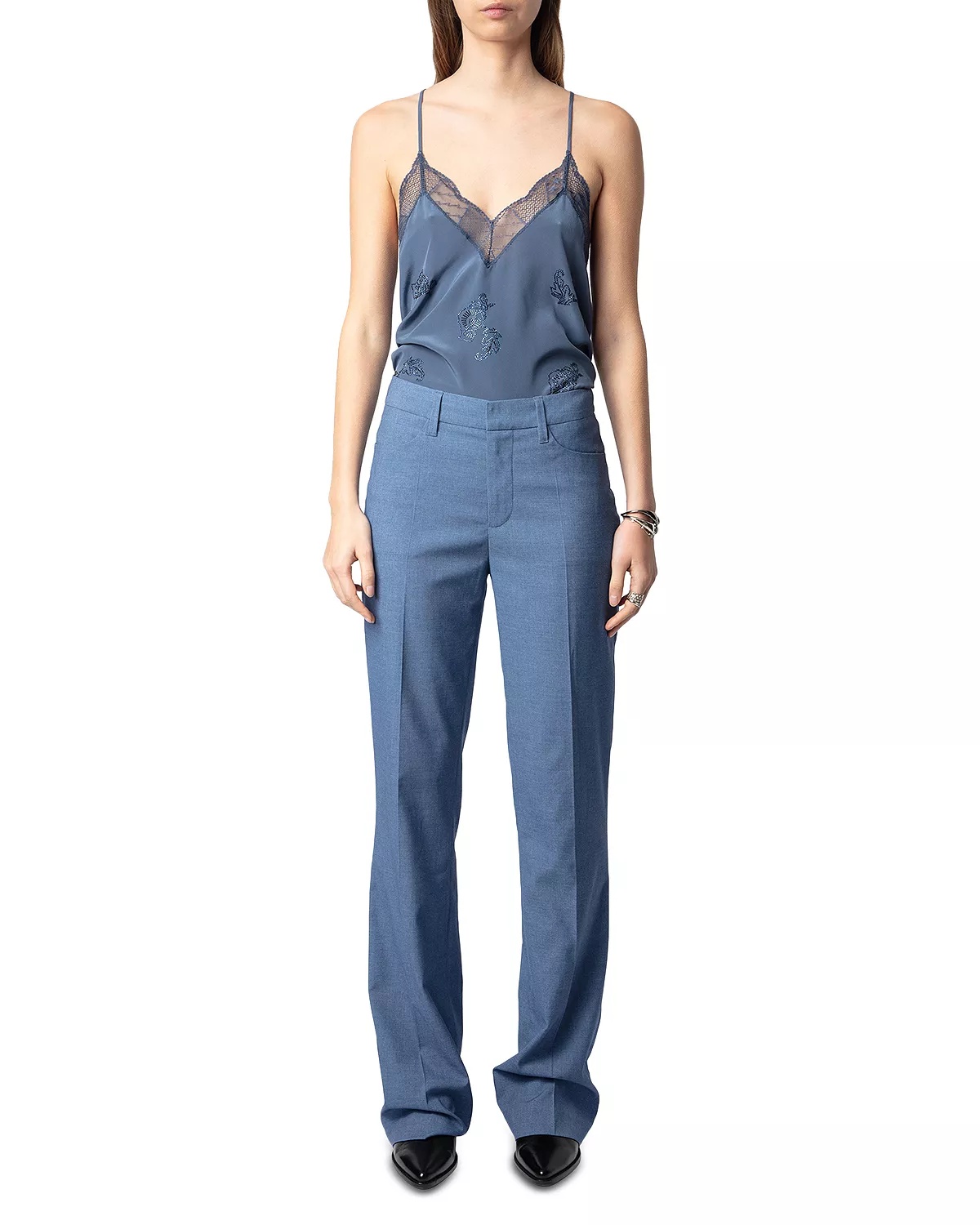 Pistol Flared Hem Pants - 2