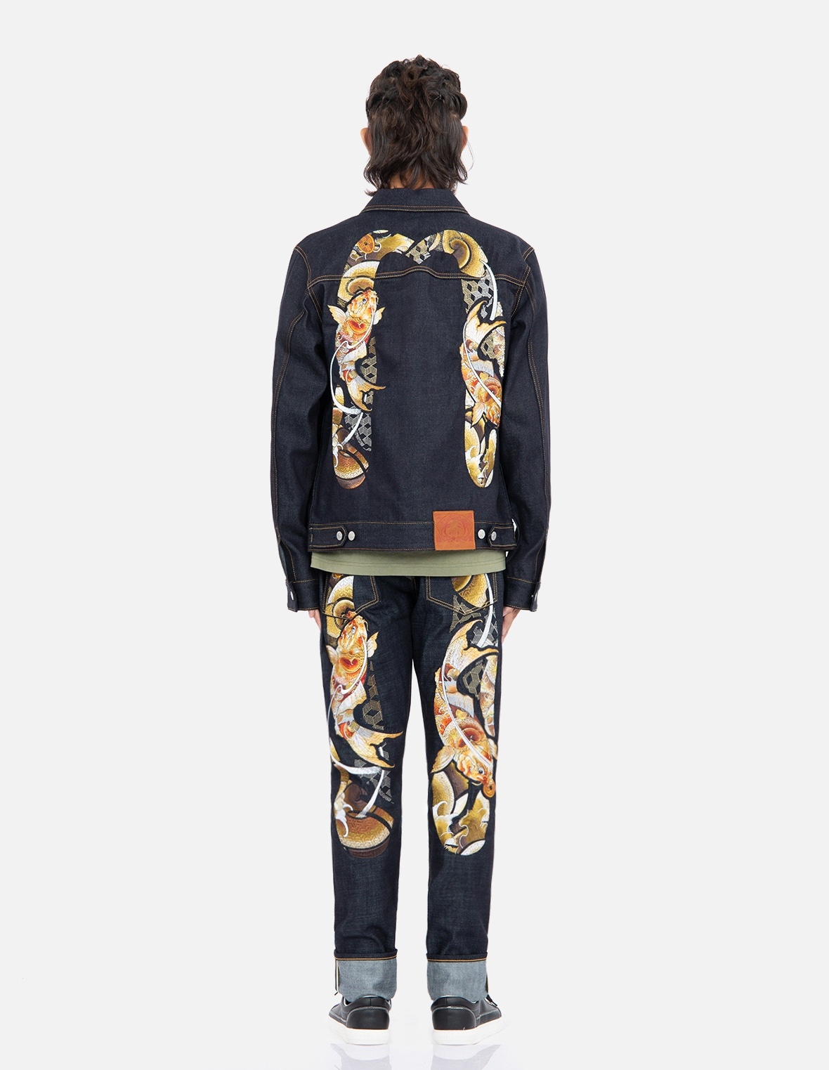 TATTOO KOI DAICOCK EMBROIDERY DENIM JACKET - 5