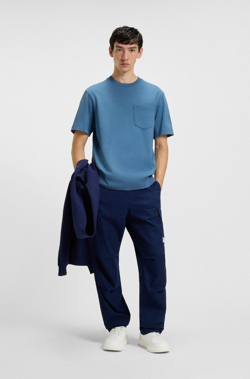 HUGO COTTON-JERSEY T-SHIRT WITH PATCH POCKET AND LOGO LABEL outlook