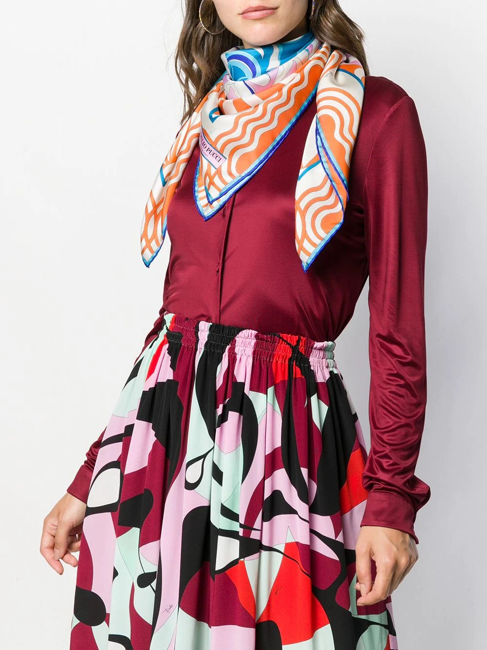 psychedelic-style patterned scarf - 2