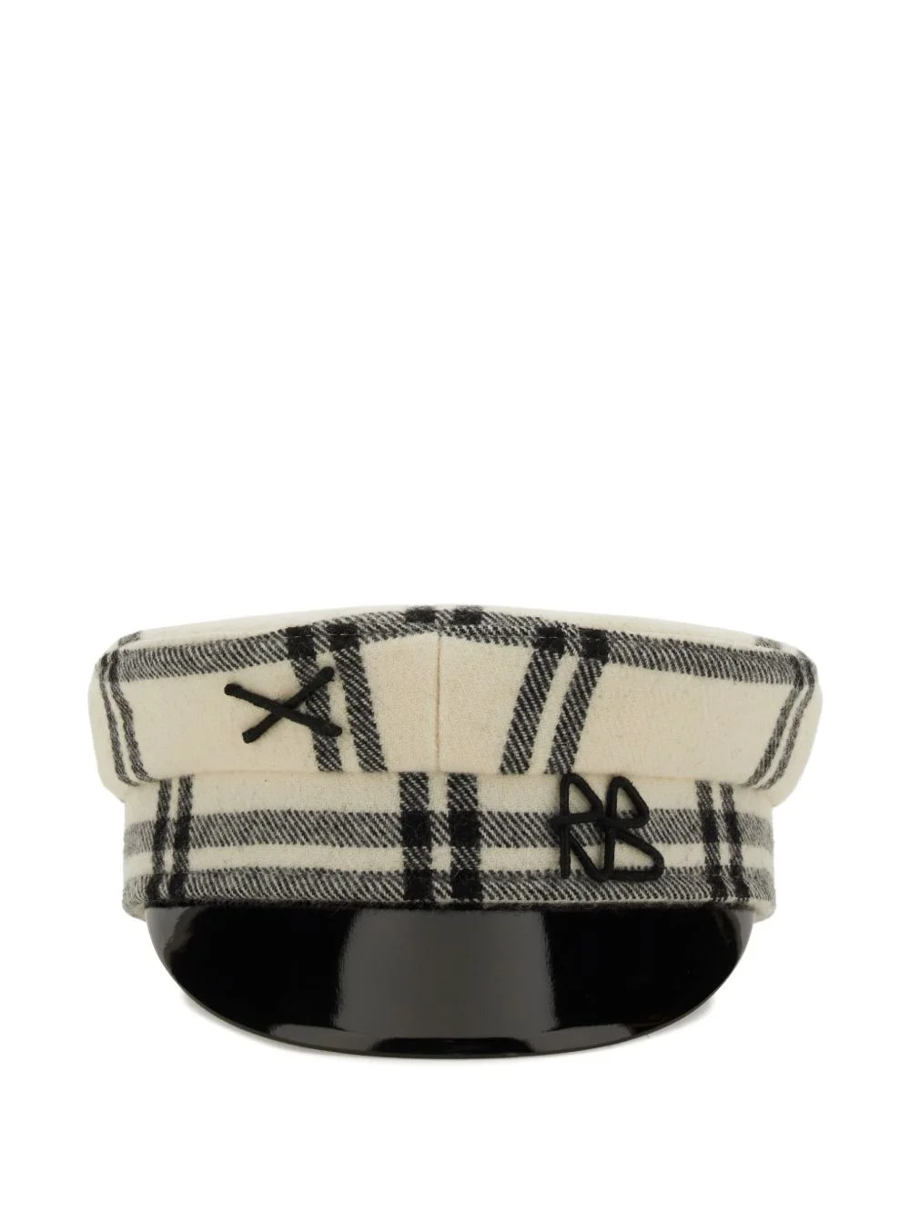 checked peaked hat - 1