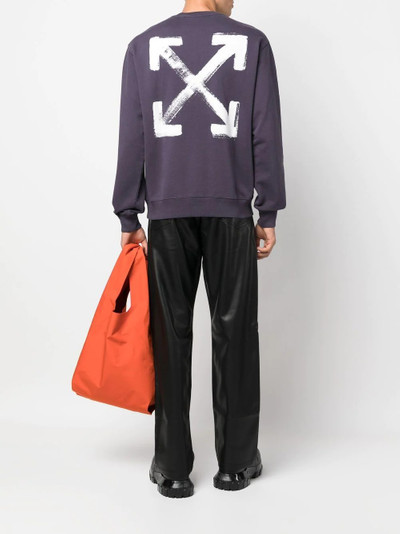 Off-White painted Arrows-print sweatshirt outlook