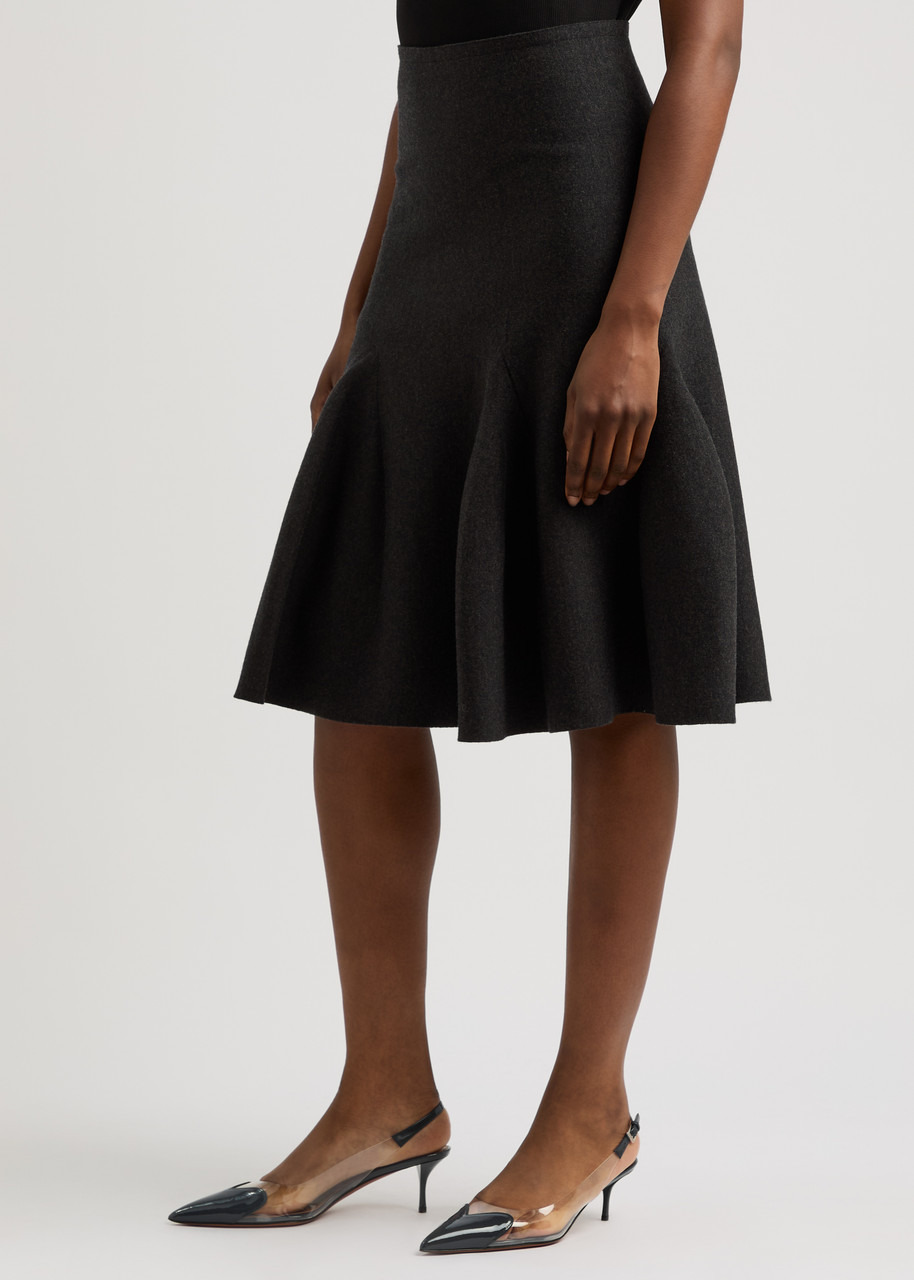 Alaïa Flared Wool-blend Skirt - 2