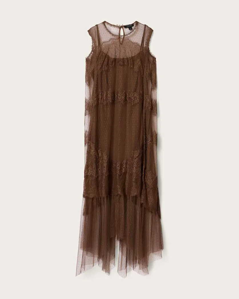 CLARA MESH MIDI DRESS - 1