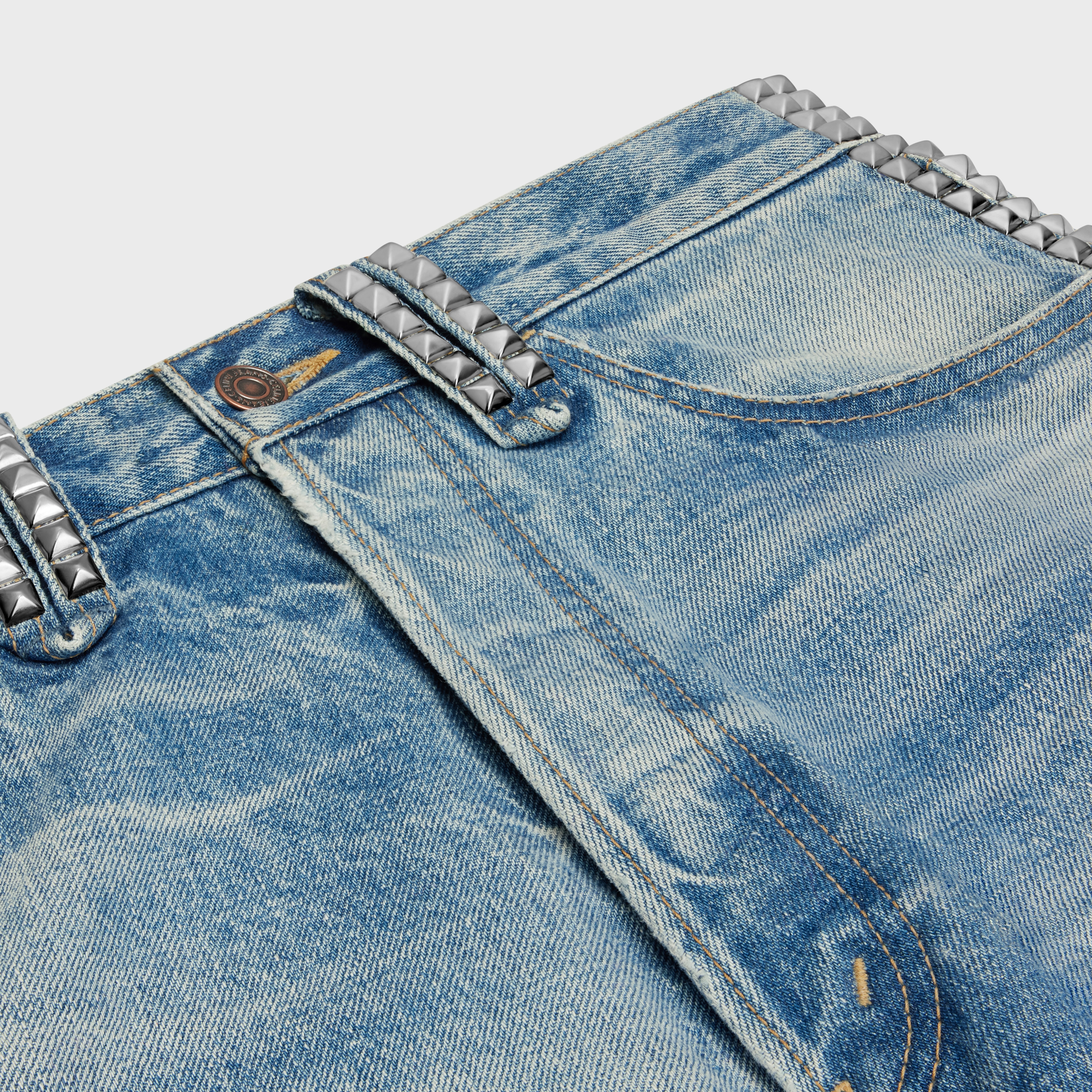 wesley shorts with studs in zuma wash denim - 3