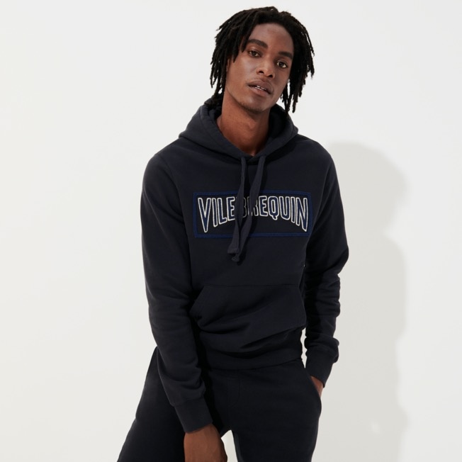 Men Embroidered Cotton Hoodie Sweatshirt Solid - 3