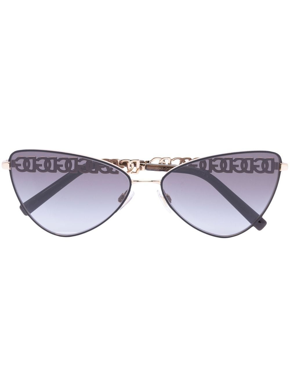 logo-chain cat-eye sunglasses - 1