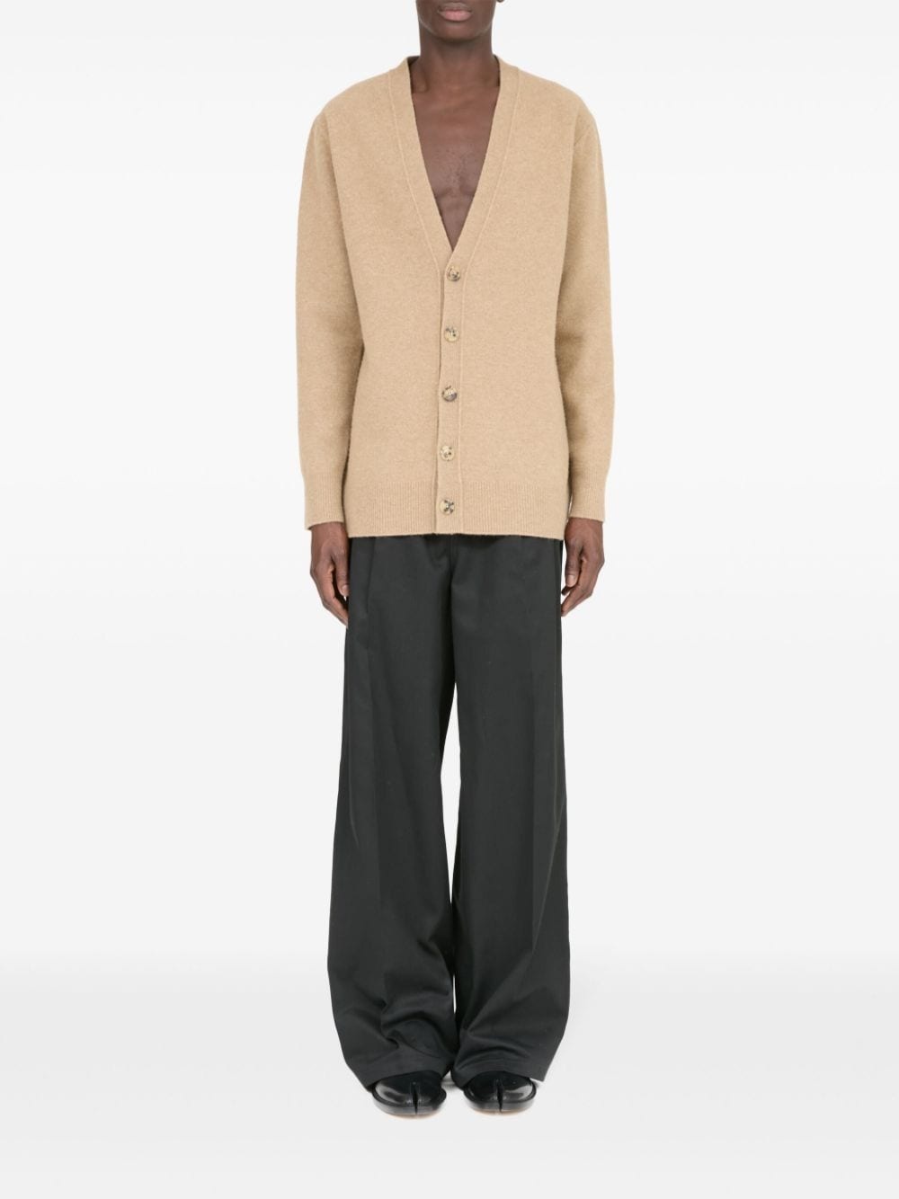 V-neck wool cardigan - 2