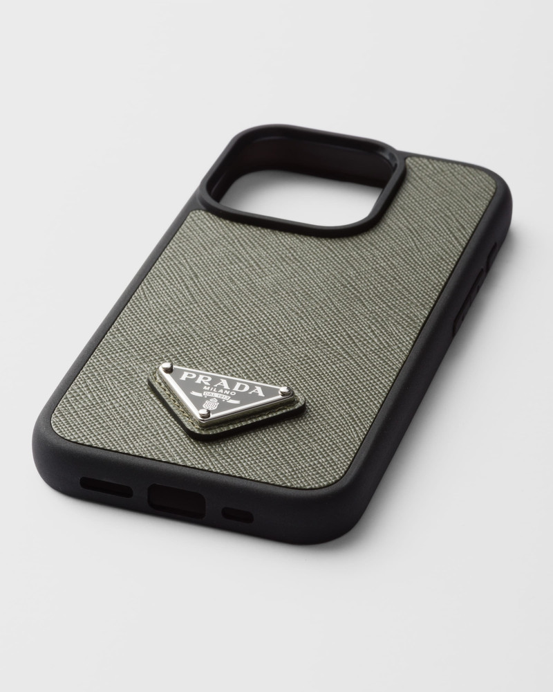 Prada Saffiano leather cover for iPhone 15 Pro outlook