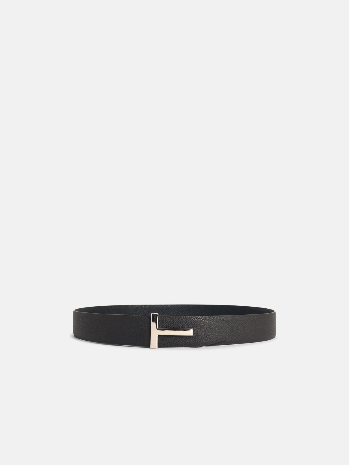 REVERSIBLE BROWN LEATHER BELT - 1