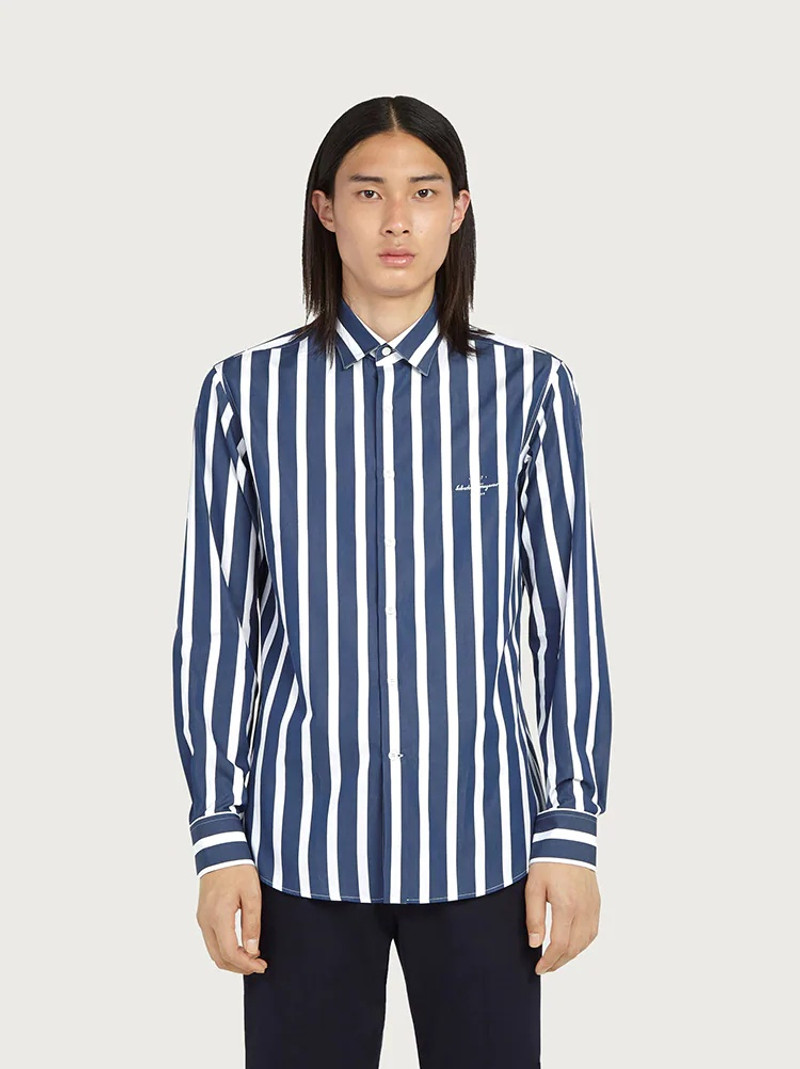 FERRAGAMO STRIPED SPORTY SHIRT outlook