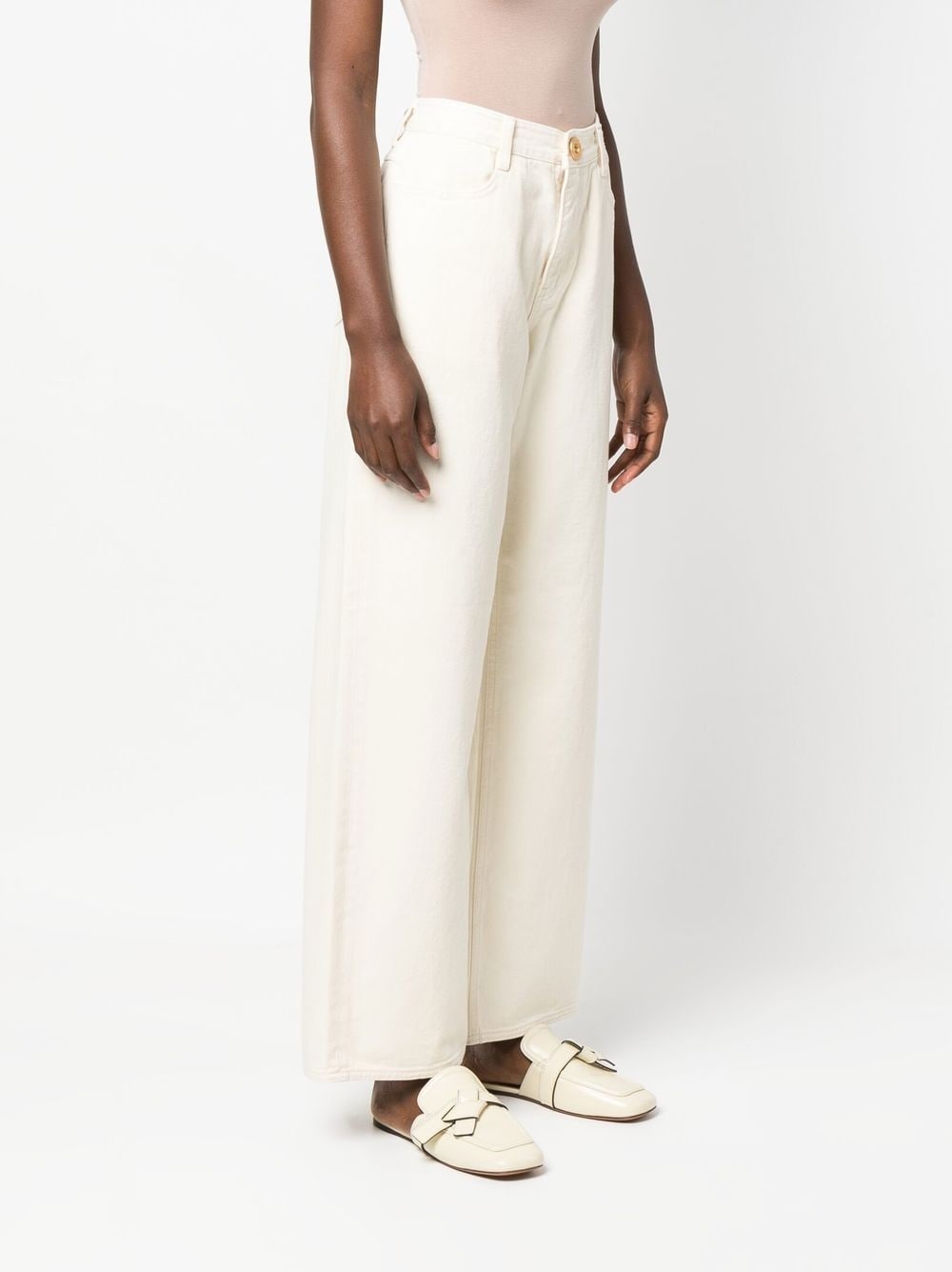 high-waisted wide-leg jeans - 3