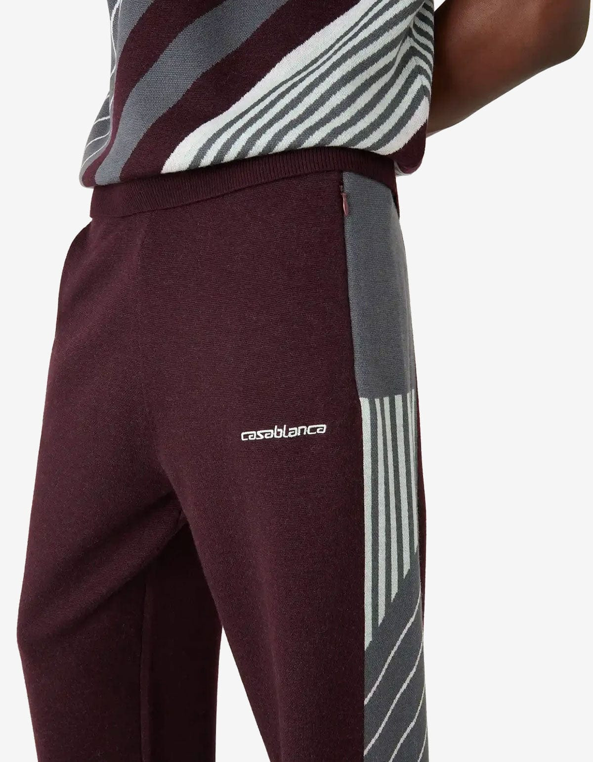 Casablanca Purple Merino Diagonal Tennis Trousers - 5