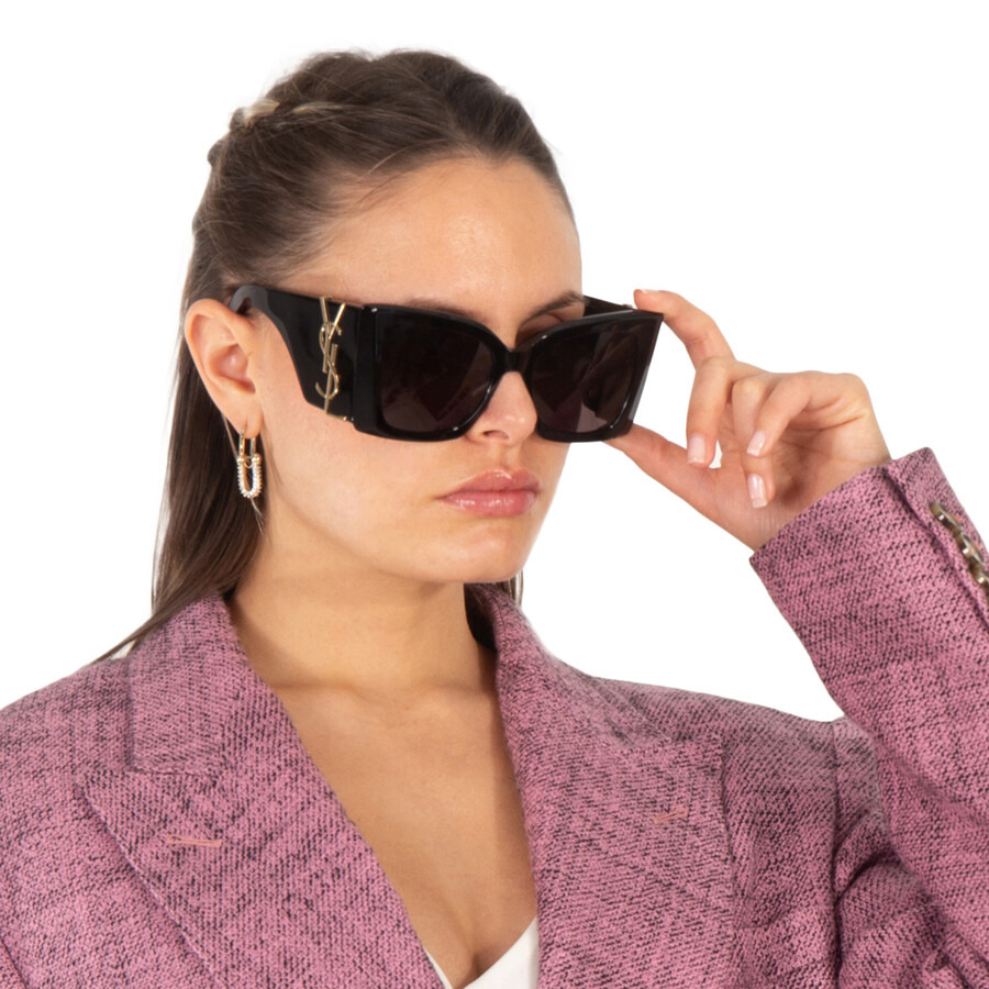 Saint Laurent Dark Grey Butterfly Ladies Sunglasses SL M119 BLAZE 001 54 - 2