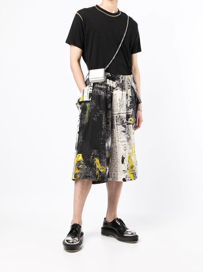 Yohji Yamamoto graphic-print bermuda shorts outlook