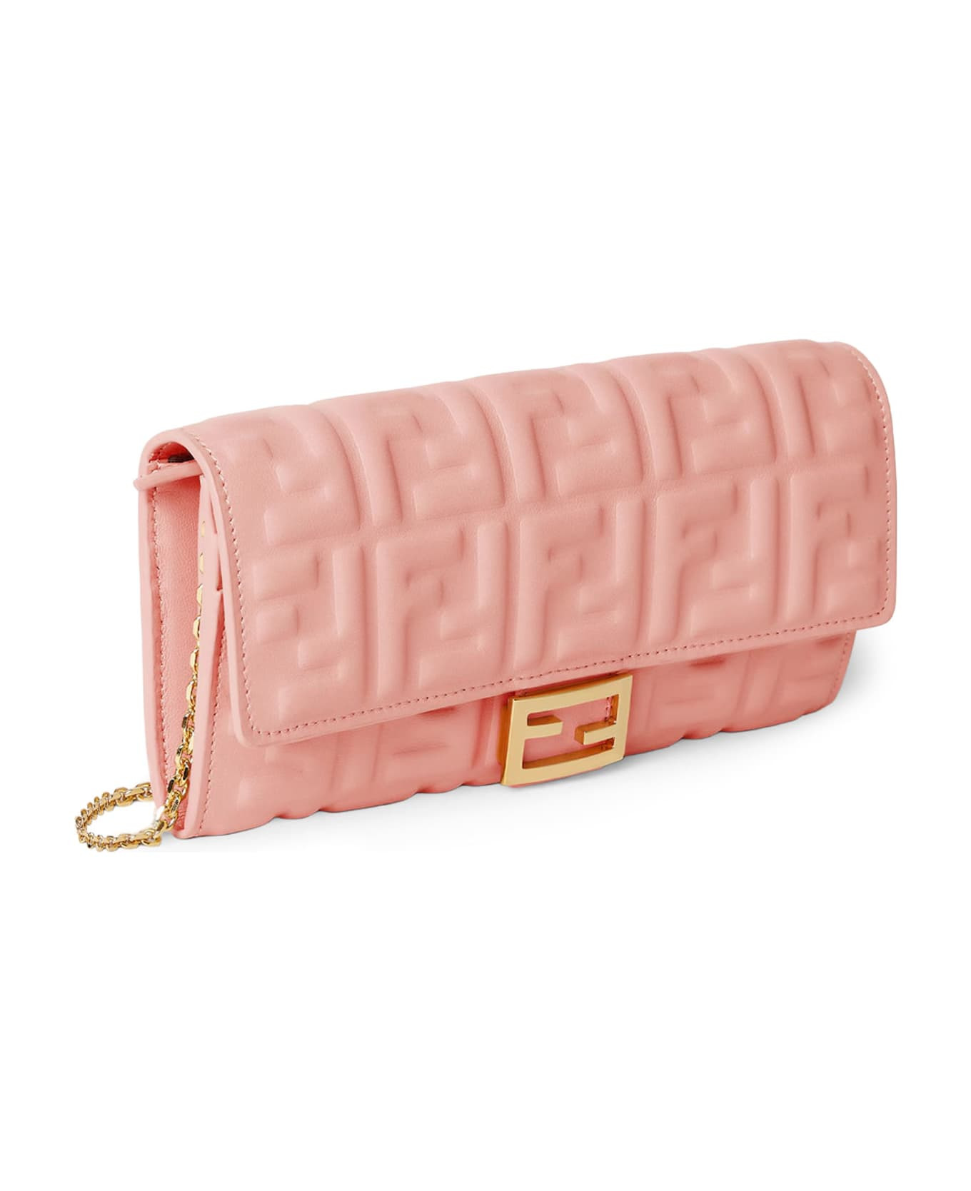Continental With Chain Baguette Leather Crossbody Bag - 3