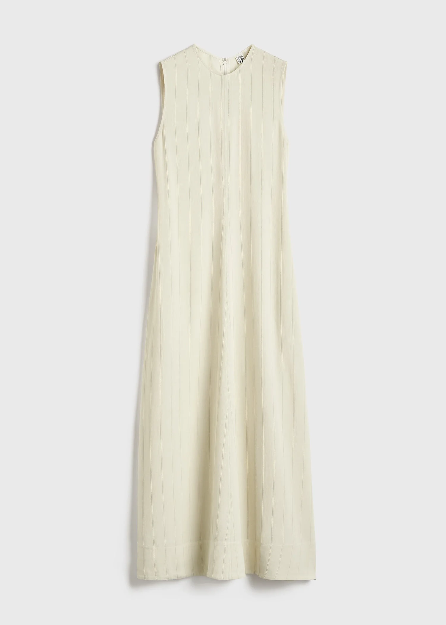 Woven stripe dress ecru - 1