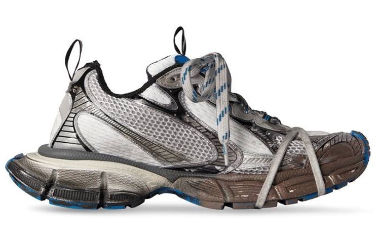 Balenciaga 3XL Sneakers 'Worn Out Grey White and Blue Mesh and Polyurethane' 734734W3XL71214 - 2