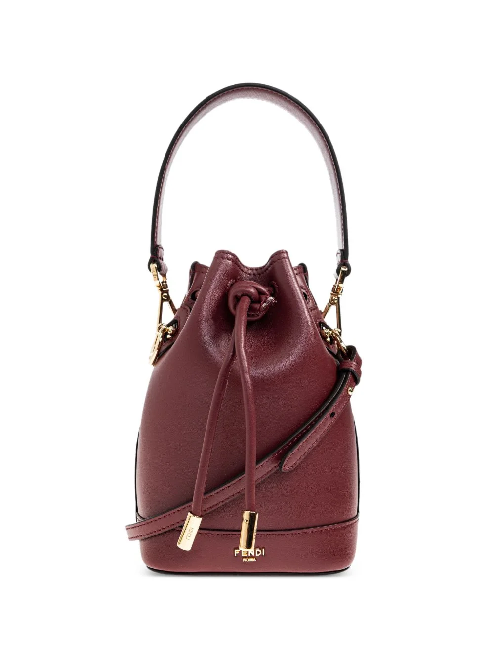 mini Mon Tresor drawstring leather tote bag - 1