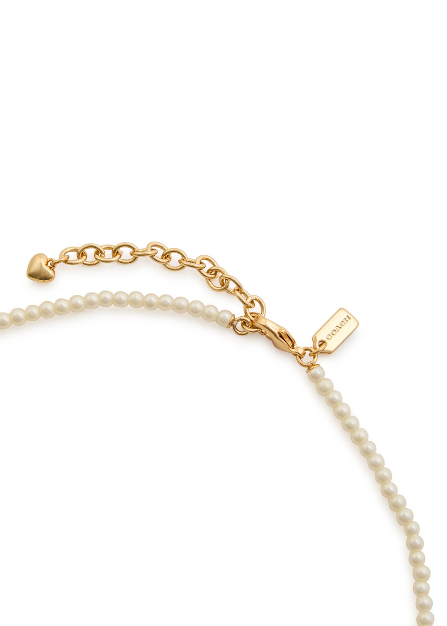 Coach Pearl Beaded Charm Necklace - 4