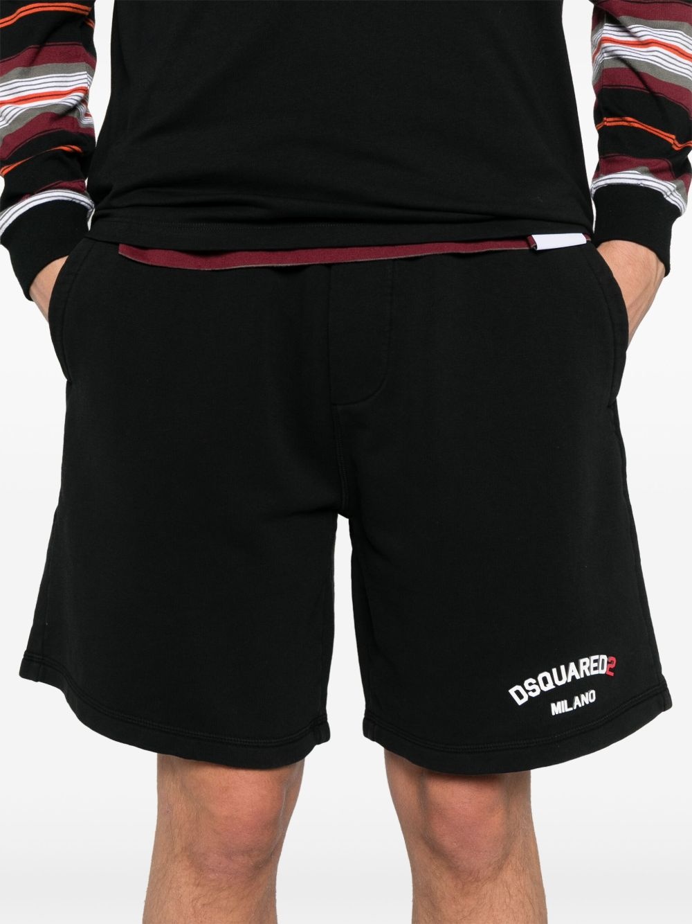 logo-raised track shorts - 5