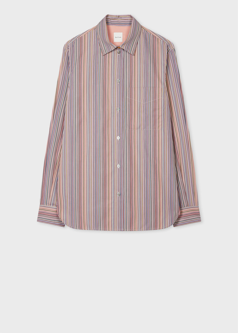 여성 'Signature Stripe' 코튼 셔츠 - 1