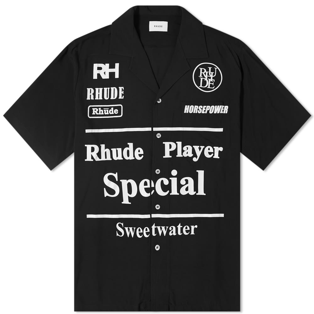 Rhude Racing Logo Hawaiian Shirt - 1