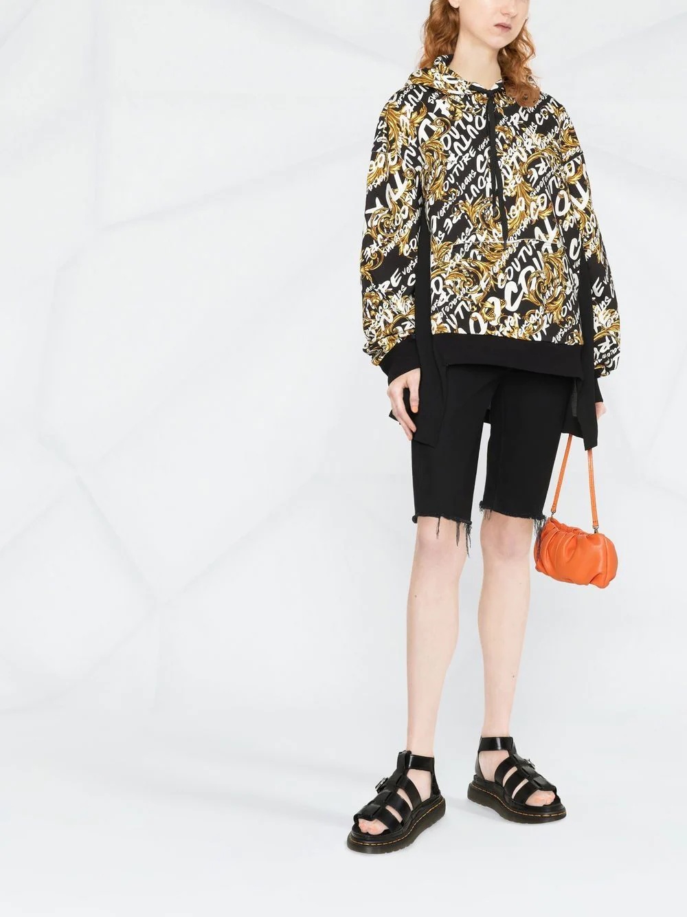 Garland logo-print panelled hoodie - 2