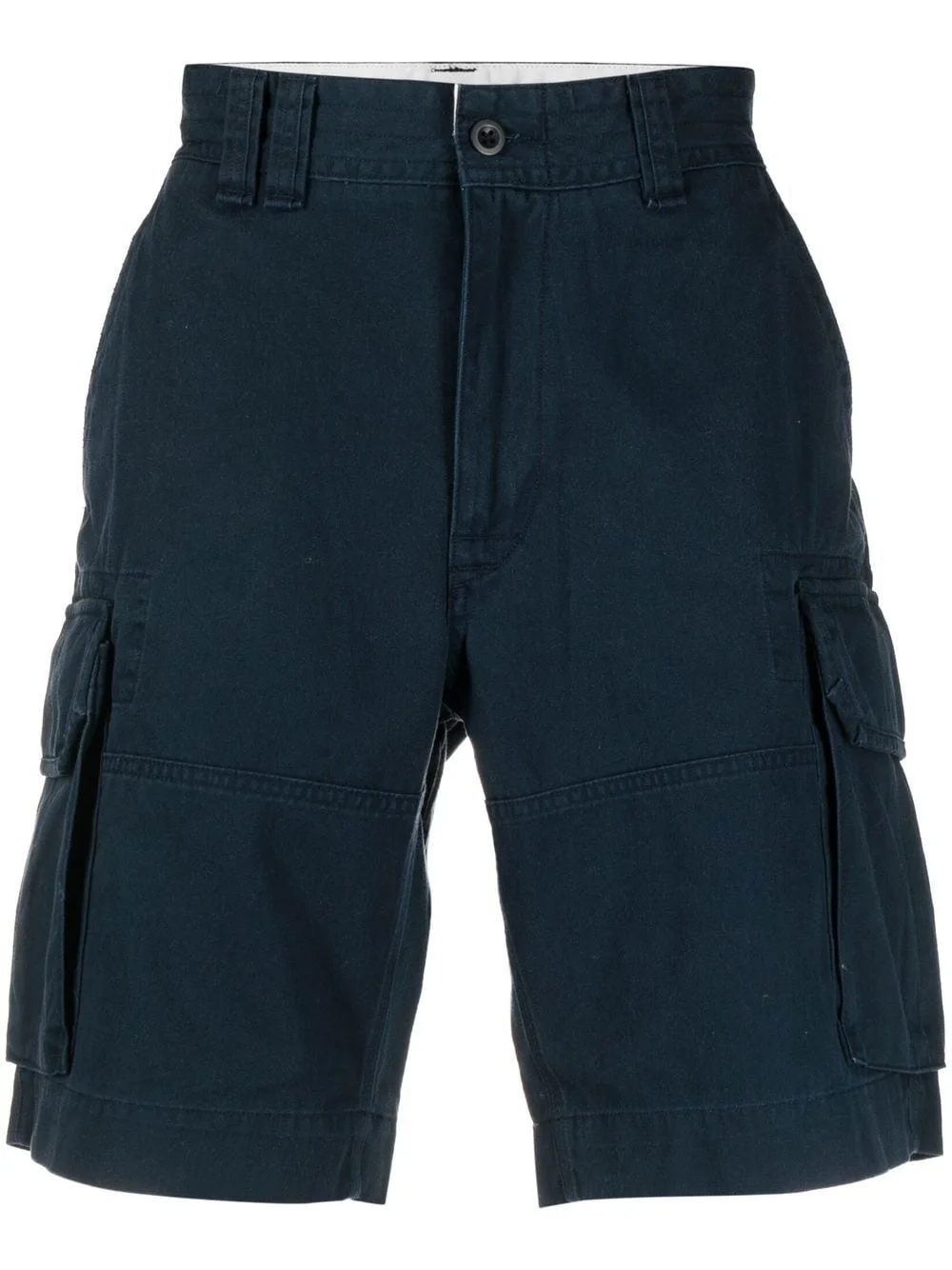 logo-patch cotton cargo shorts - 1