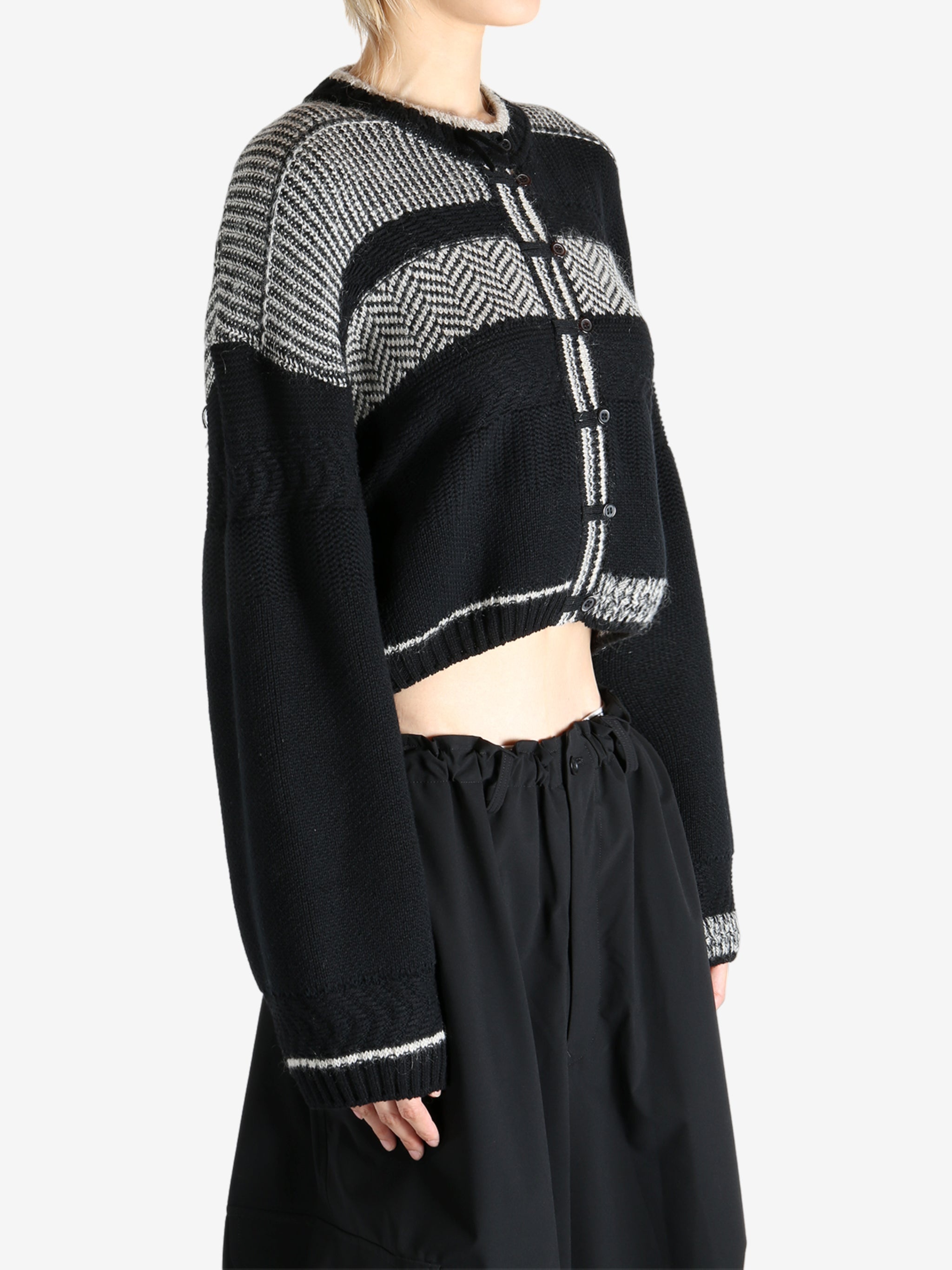 Y'S - Women Desing Knit Cardigan - 2