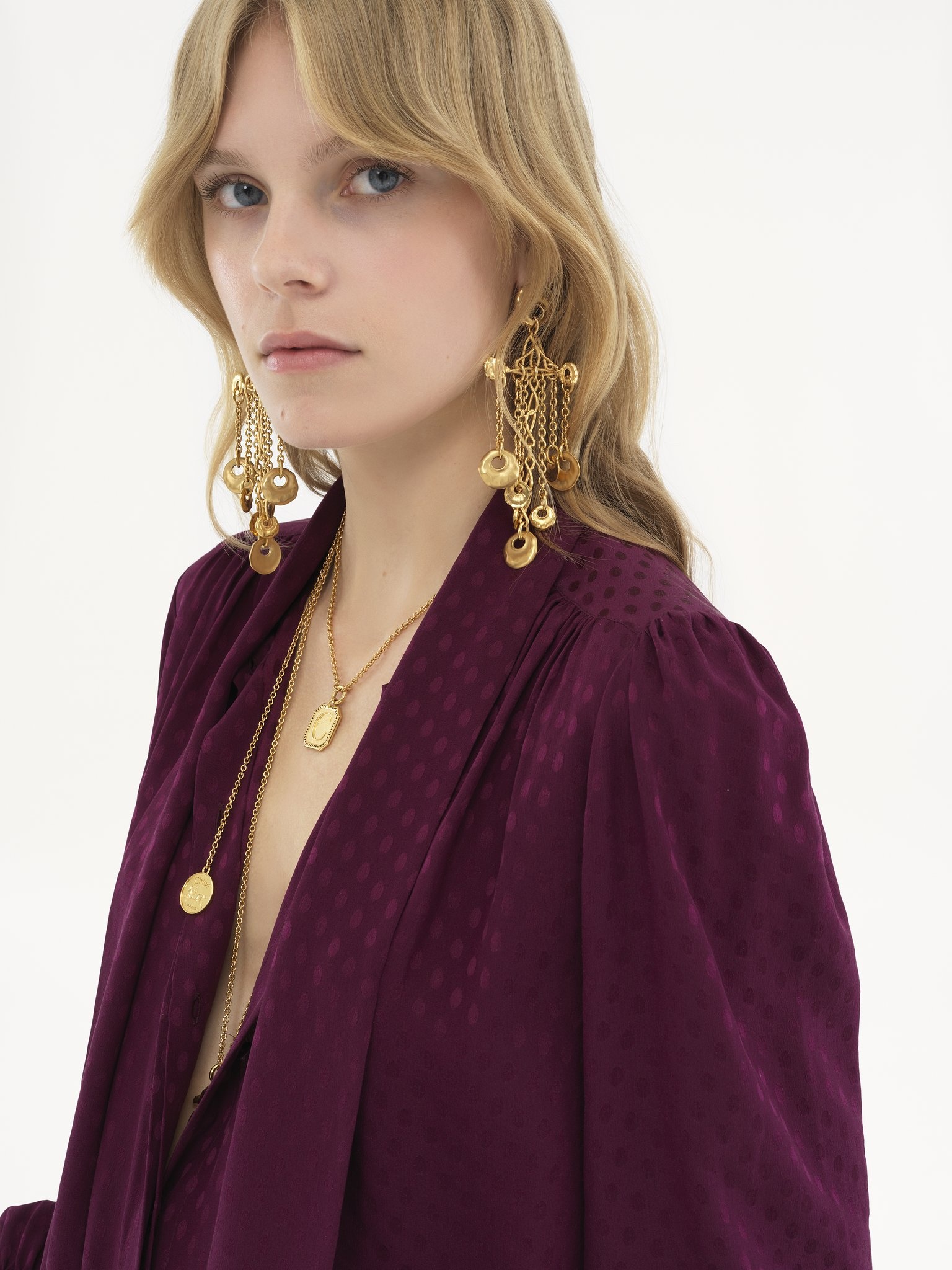LAVALLIÈRE BLOUSE IN SILK JACQUARD - 7