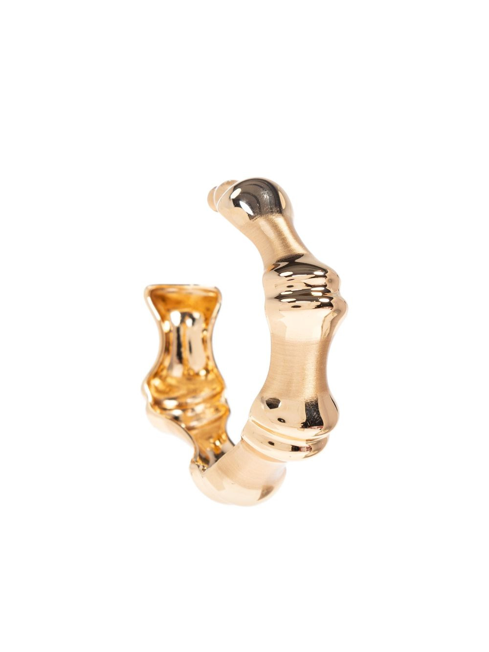 bamboo-shaped hoop earrings - 4