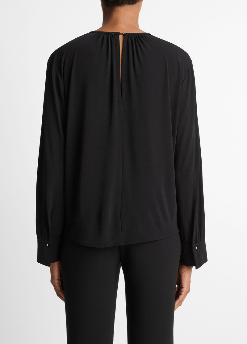 Vince Matte Jersey Gathered Blouse outlook