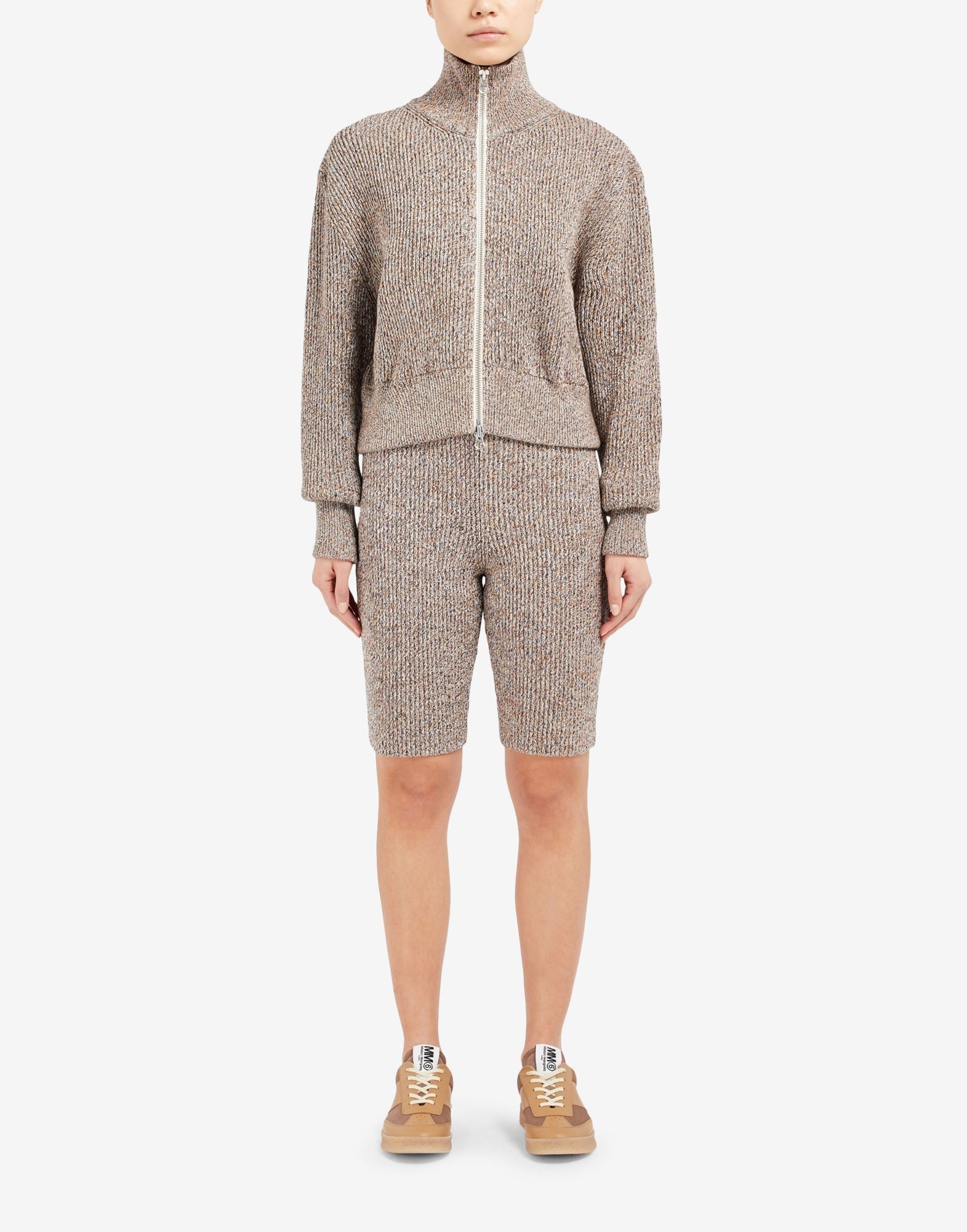 Ribbed knit fitted shorts - 2