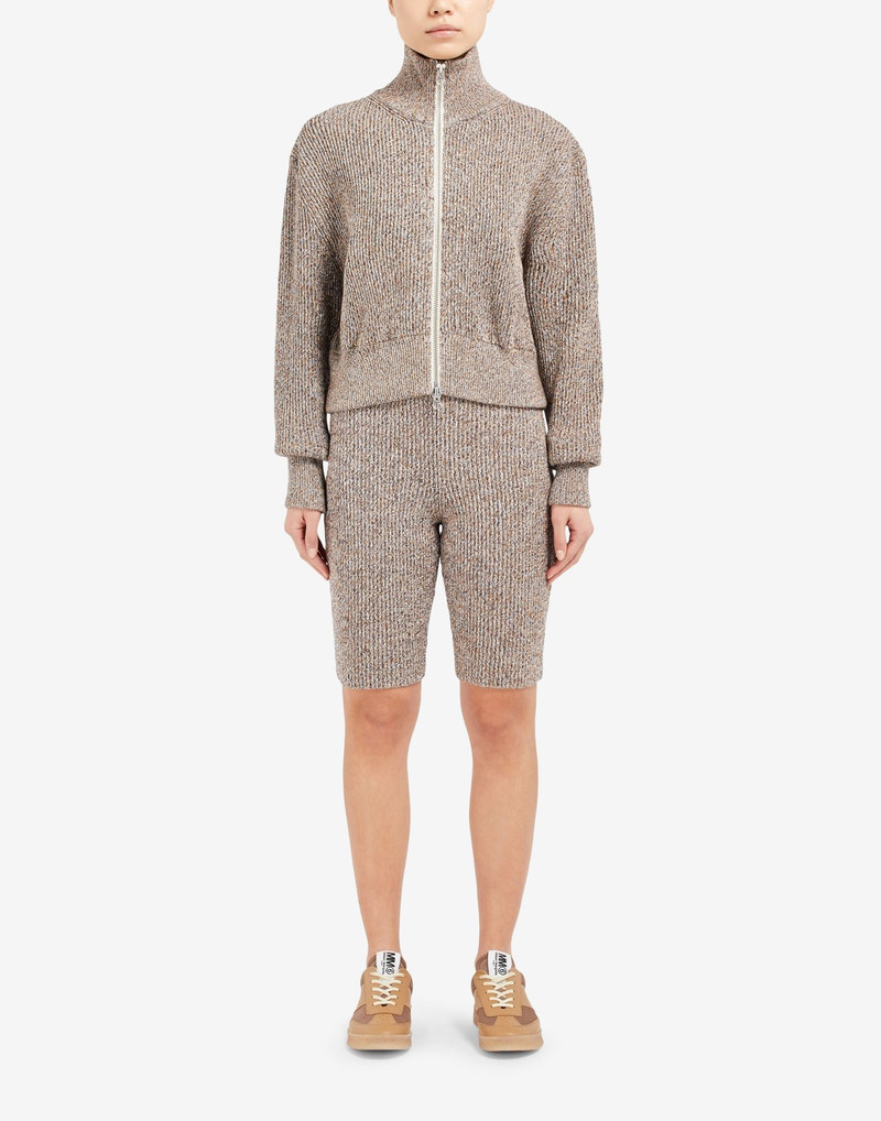 MM6 Maison Margiela Ribbed knit fitted shorts outlook