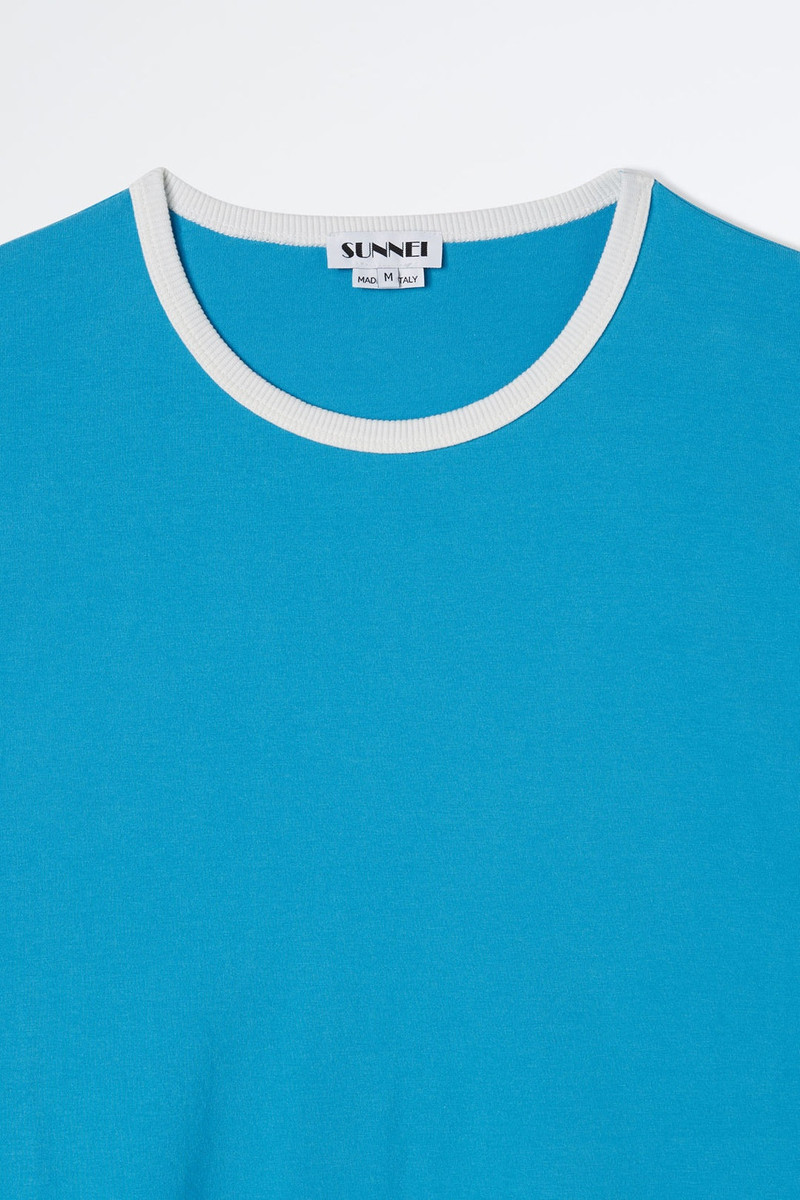 LIGHT BLUE T-SHIRT WITH WHITE PROFILES 8